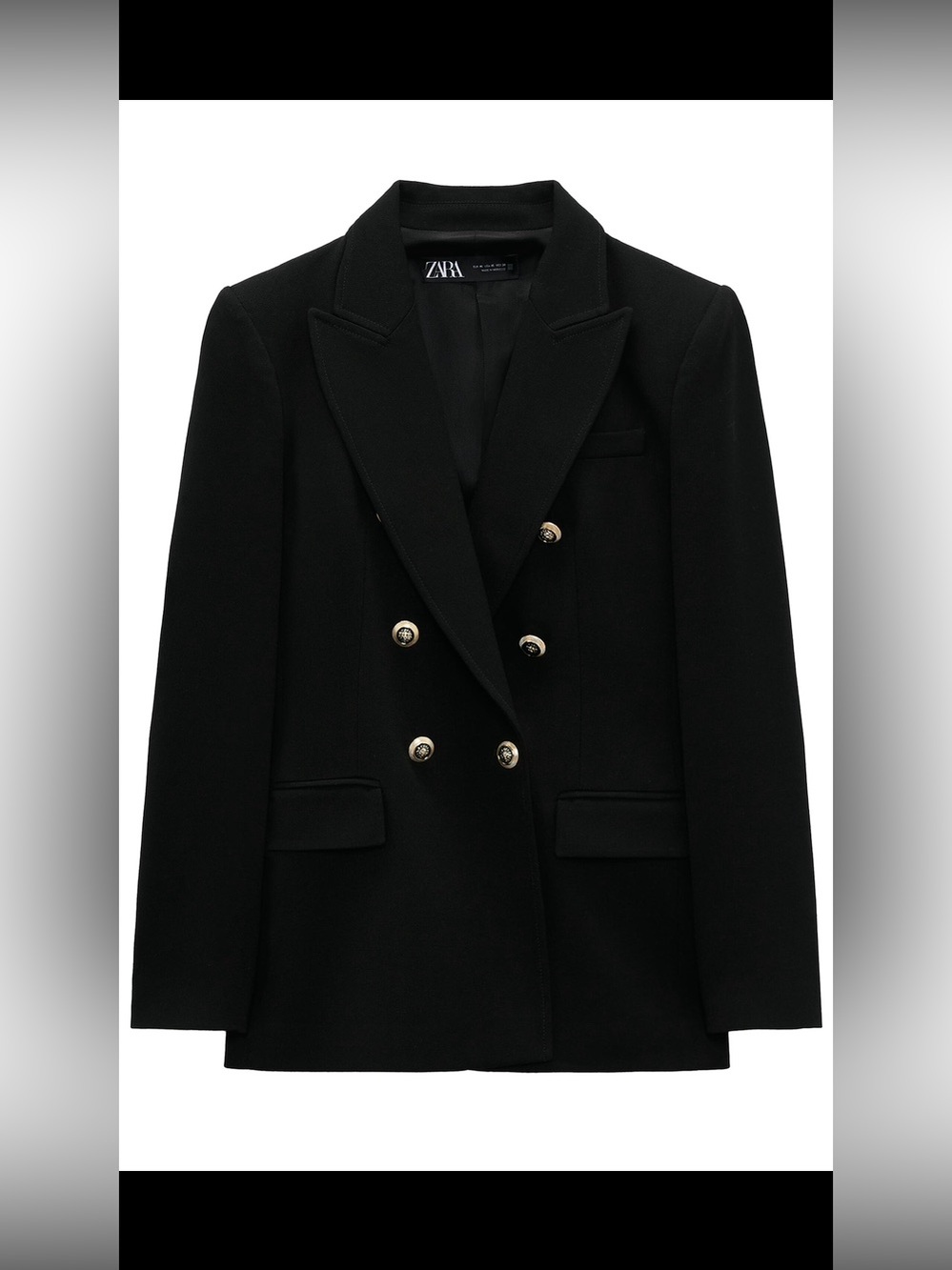 Zara Women’s Double Breasted Structured Blazer